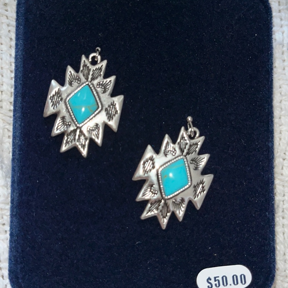 Turquoise Star Earrings